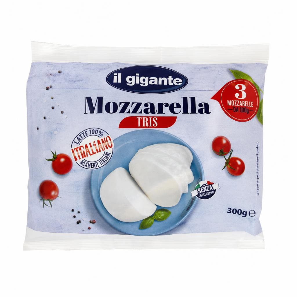 Mozzarella Tris, 3x100 g – Il Gigante