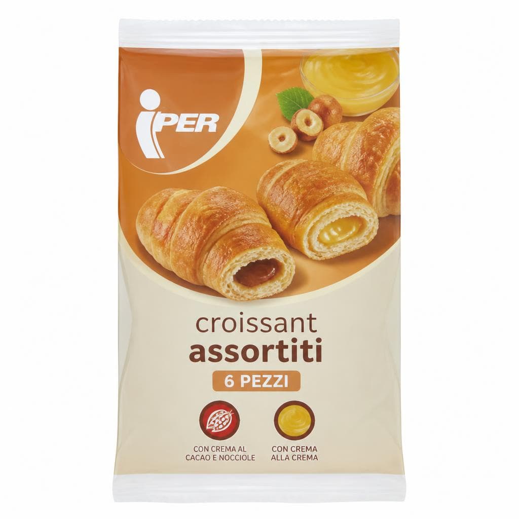 Croissant assortiti, 6 pezzi 300 g Iper – Iper La grande i