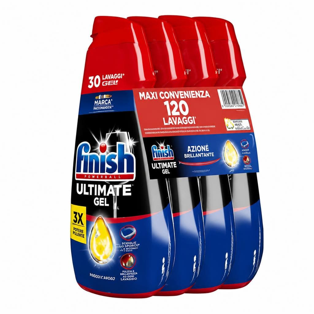 Finish gel per lavastoviglie, 540 ml x4 – Iper La grande i