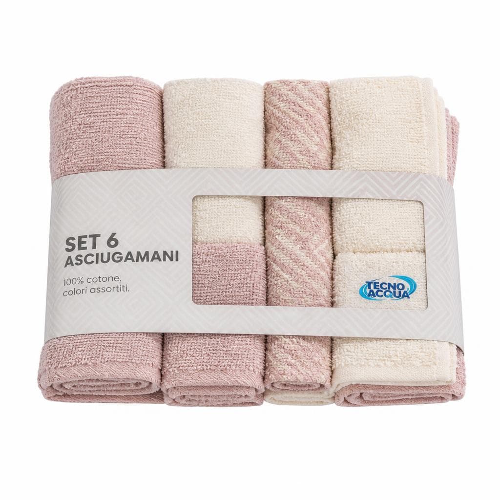 Set 6 asciugamani, 6 pezzi – Eurospin