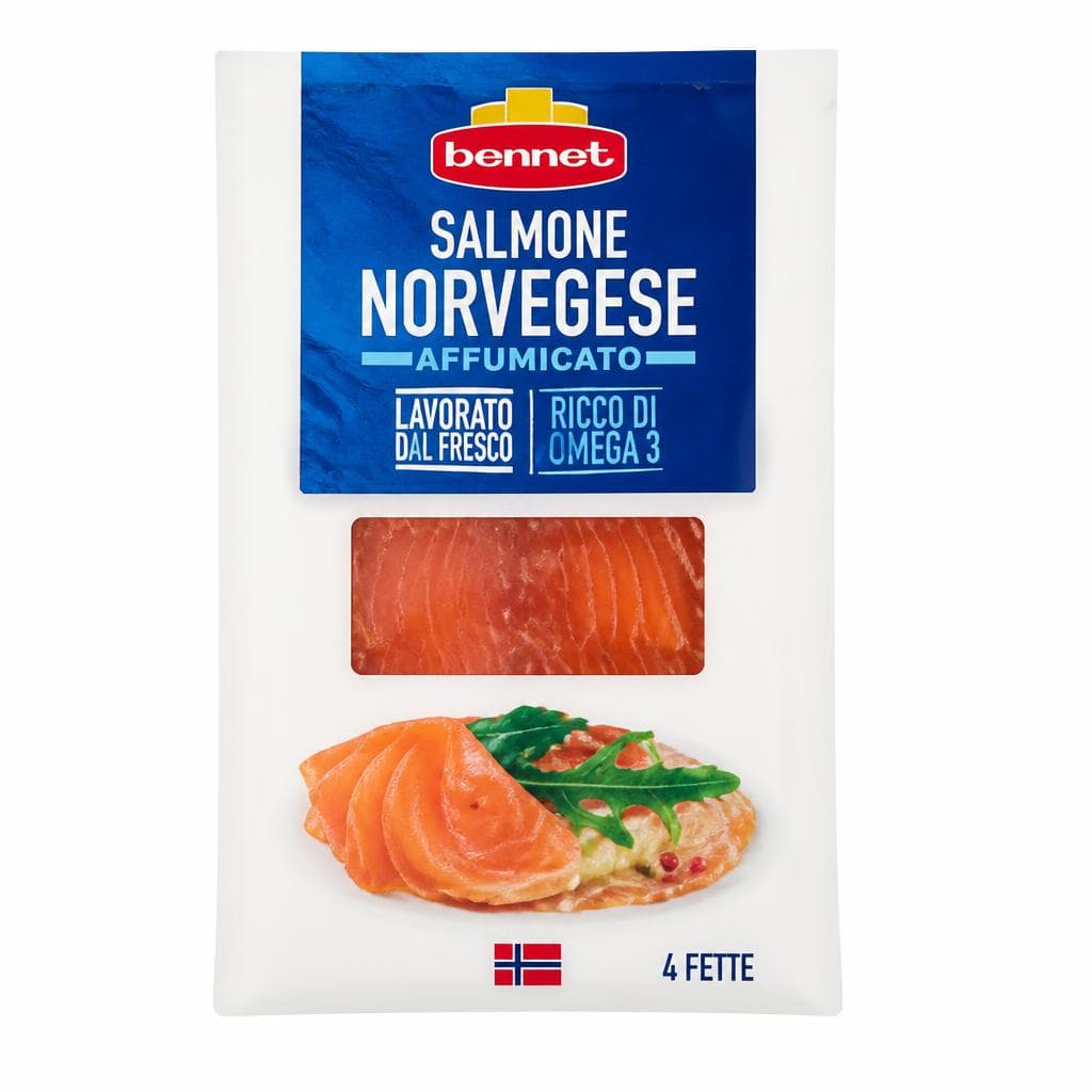 Salmone norvegese affumicato Bennet, 100 g – Bennet