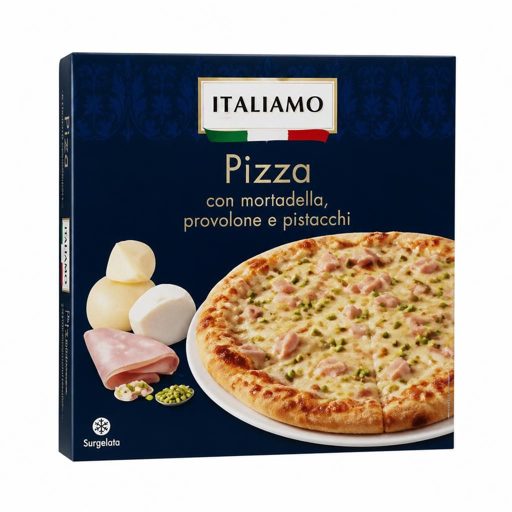 ITALIAMO Pizza con mortadella, provolone e pistacchi, 350 g – Lidl
