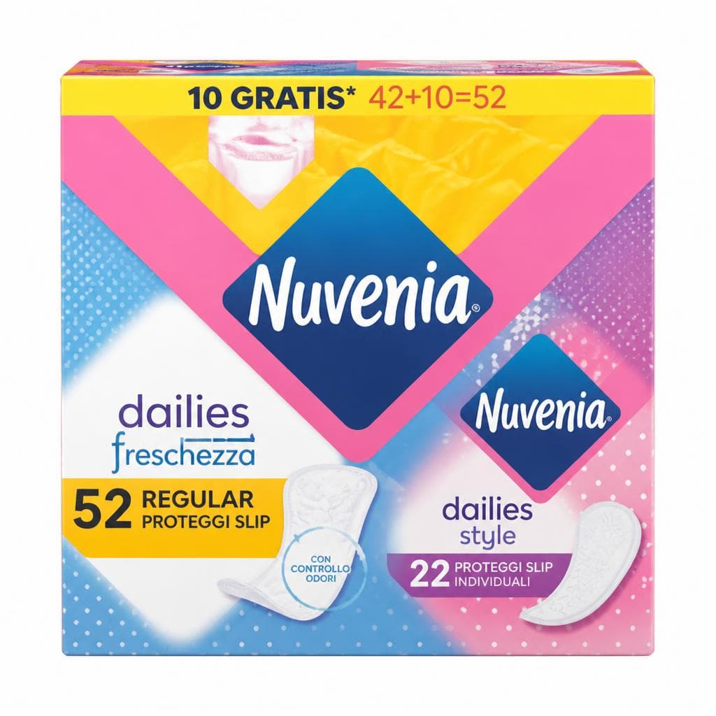 Nuvenia proteggi slip, 52 pz + 22 pz – Tigota