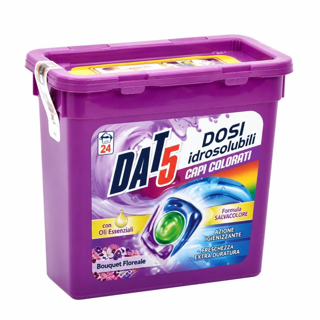 Capsule per lavatrice Dat5 bouquet floreale capi colorati 24 capsule in offerta da MD