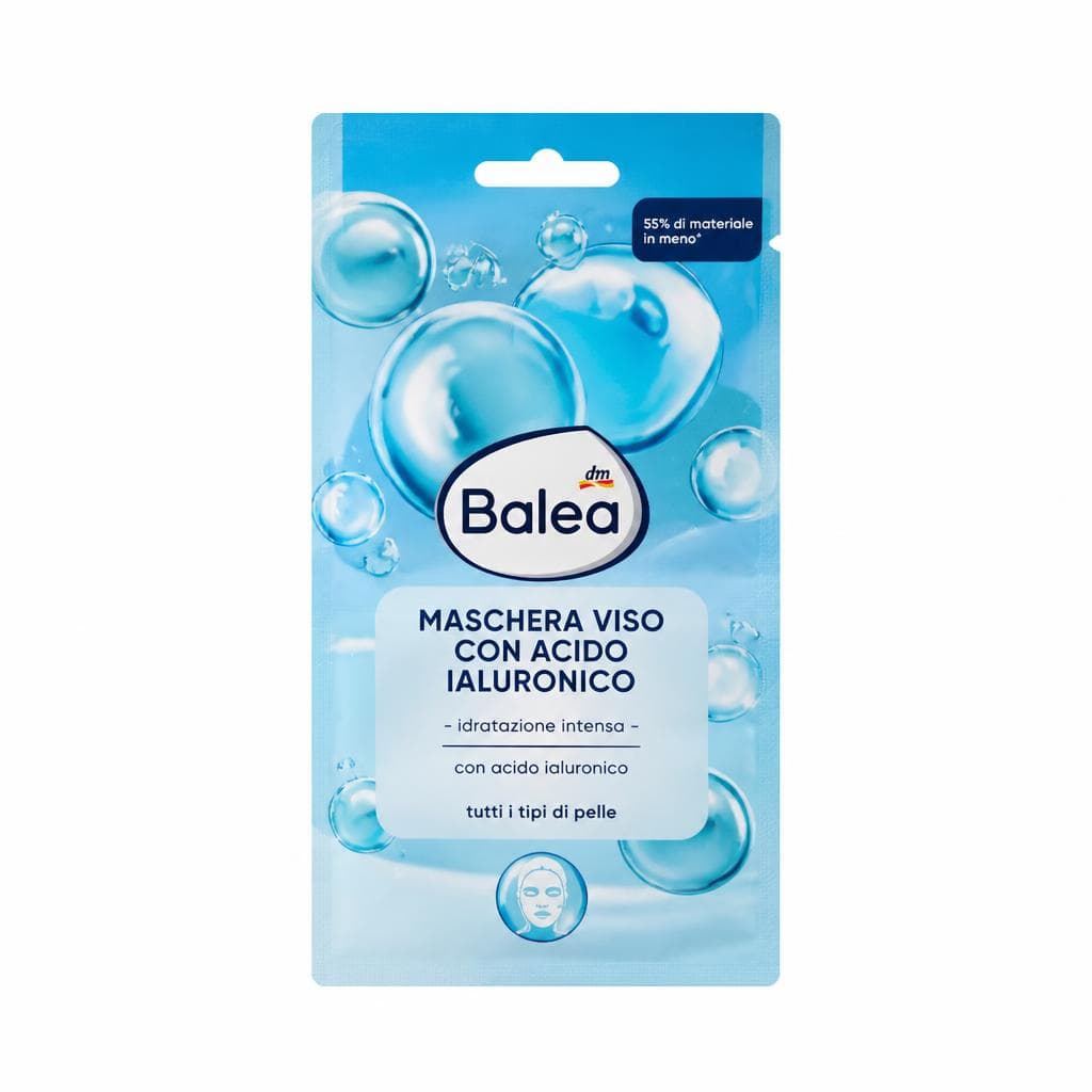 Balea maschera viso con acido ialuronico, 2 pezzi x 8 ml – Dm