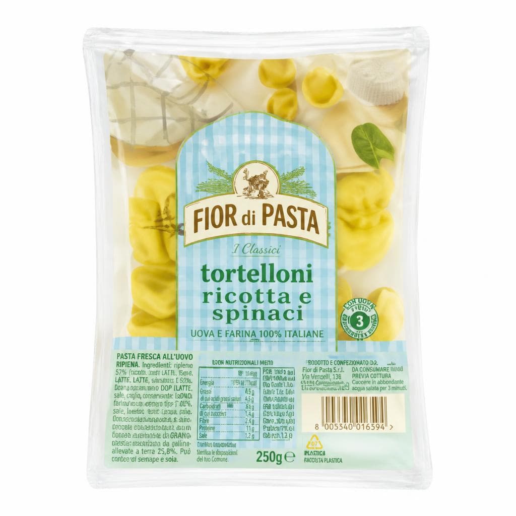 Tortelloni ricotta e spinaci Fior di Pasta, 250 g – Penny