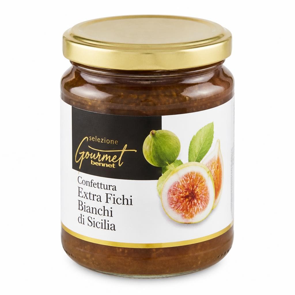 Confettura extra fichi bianchi di Sicilia Selezione Gourmet Bennet, 360 g – Bennet