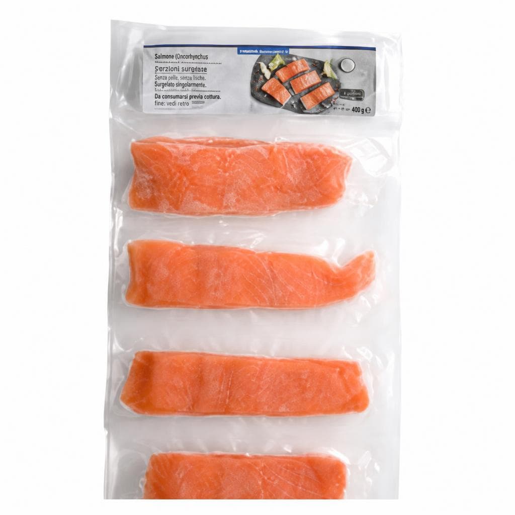 Salmone a porzioni surgelato 400 g in offerta da Iper La grande i