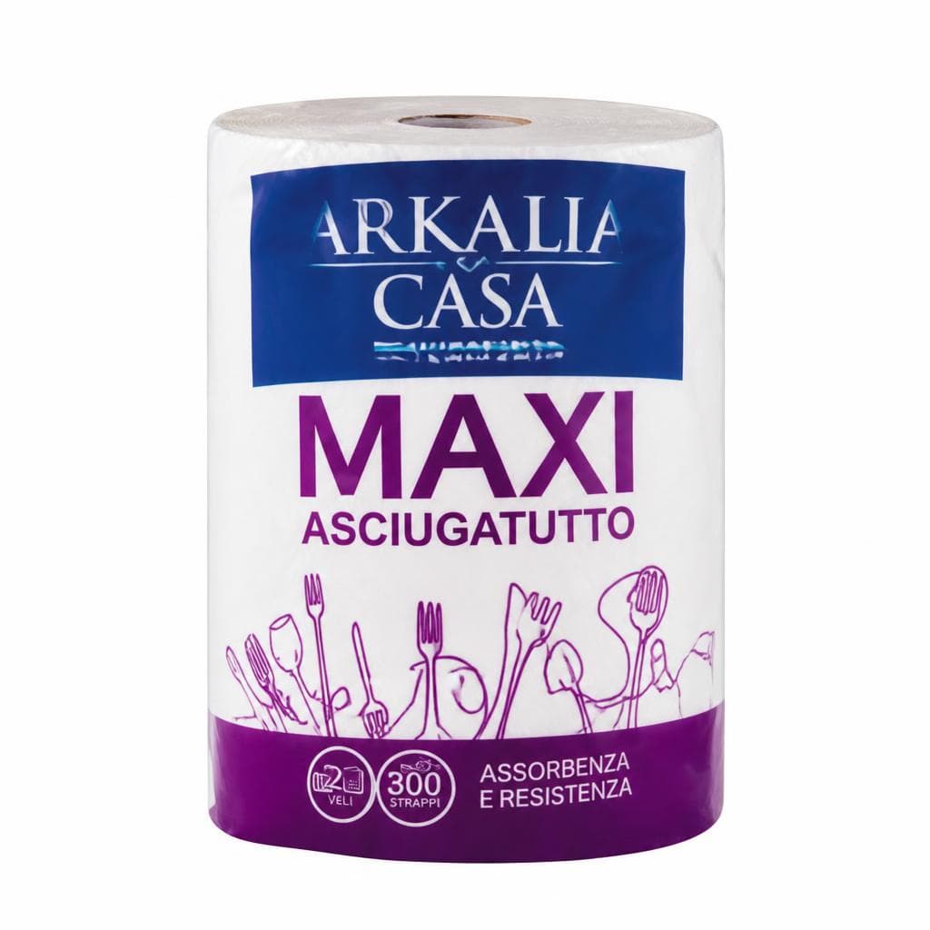 Arkalia asciugatutto maxi rotolo, 2 veli, 300 strappi – Panorama