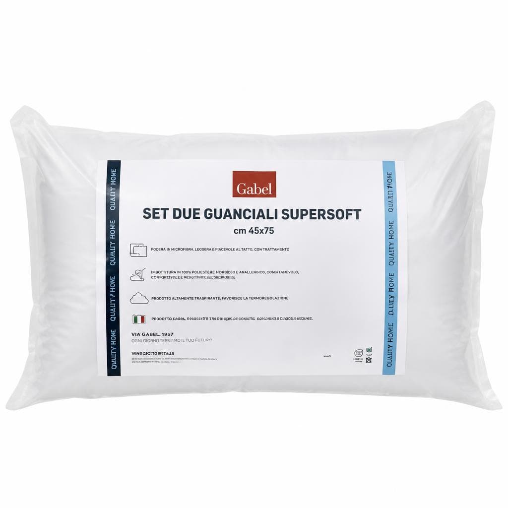 Set 2 guanciali supersoft Gabel Quality Home, cm 45x75 – Bennet
