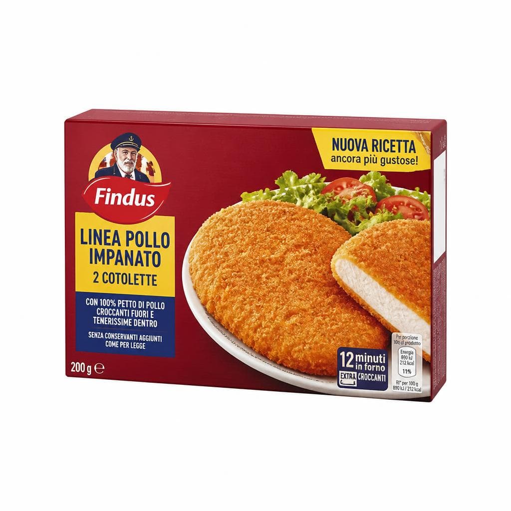 Linea pollo impanato surgelato Carletto Findus, g 200 – Bennet