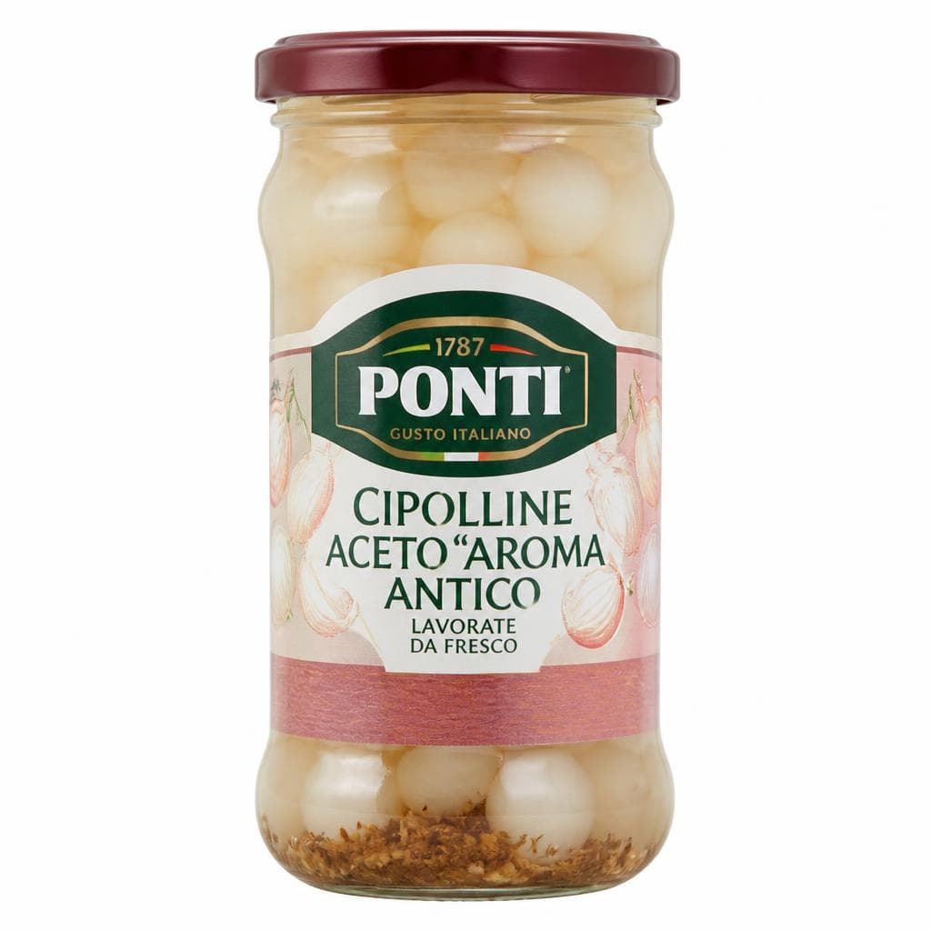Cipolline in aceto "Aroma Antico", 300 g, sgocc. 180 g Ponti – Panorama