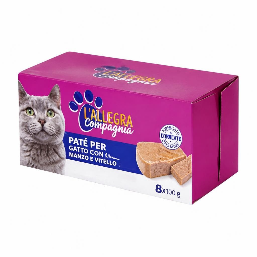 Patè per gatto, 8 x 100 g = 800 g L'Allegra Compagnia – Penny