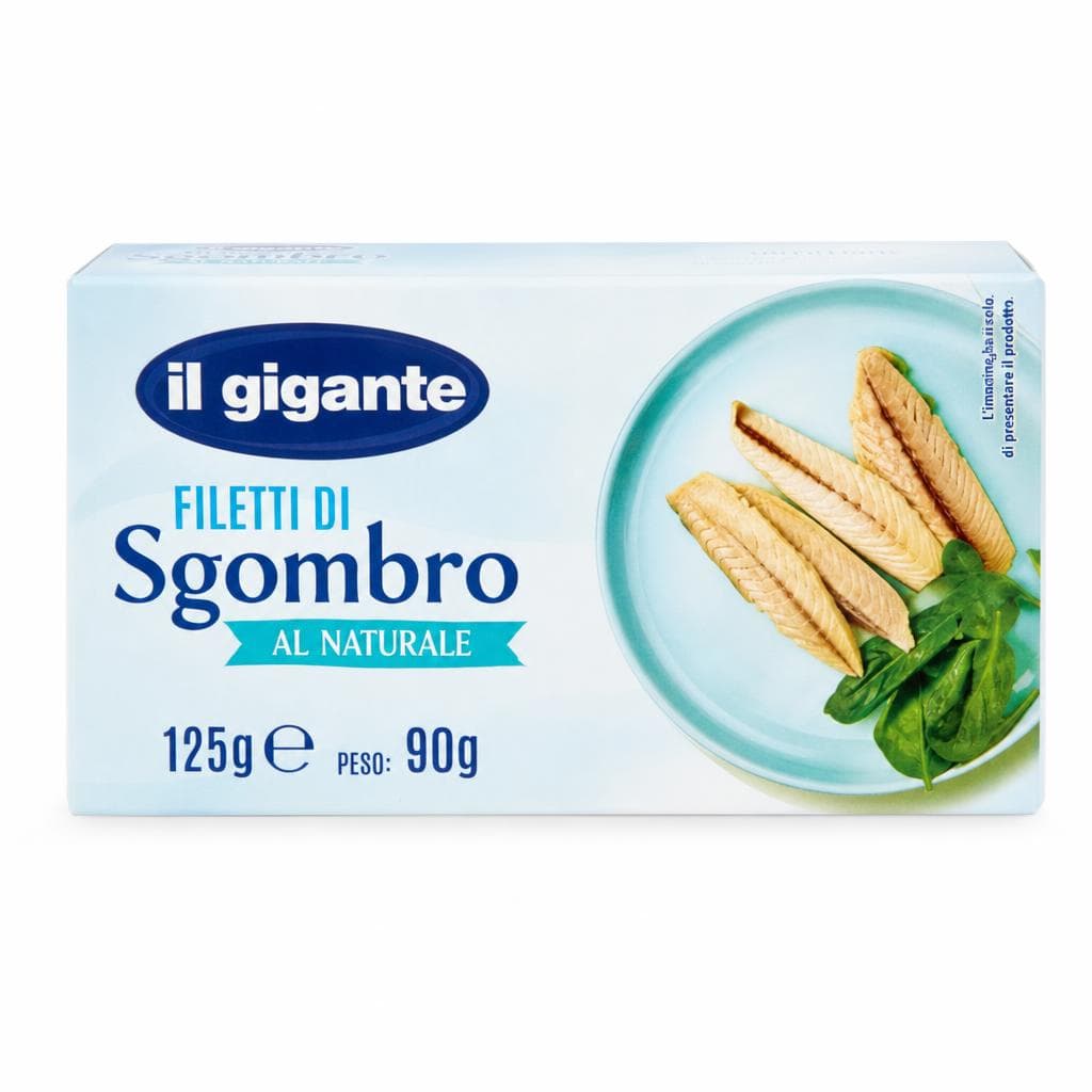 Filetto di Sgombro al Naturale, 90 g Il Gigante – Il Gigante