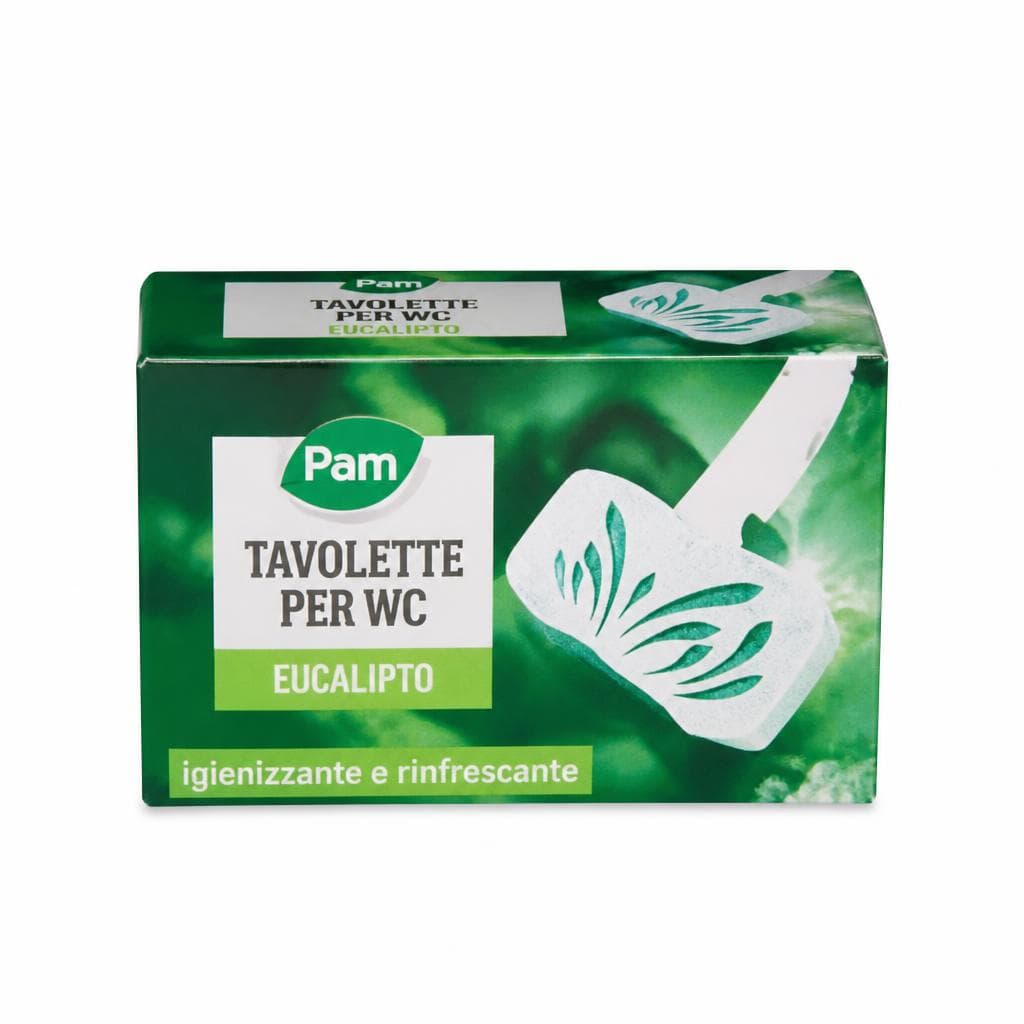 Detergente WC in tavoletta, 4 pezzi Pam – Panorama