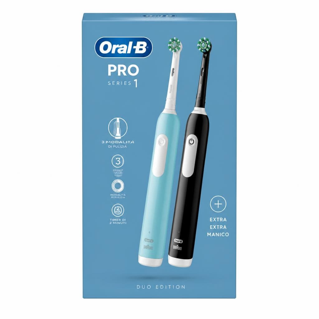 Oral-B Spazzolino Elettrico Pro Series 1 DUO, 2 pezzi – Comet