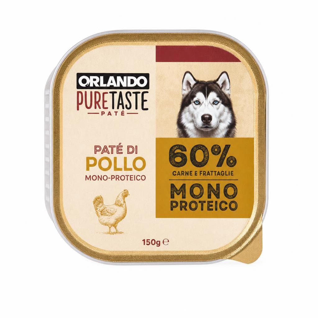 Orlando vaschette cane mono-proteico 150 g confezione in offerta da Lidl