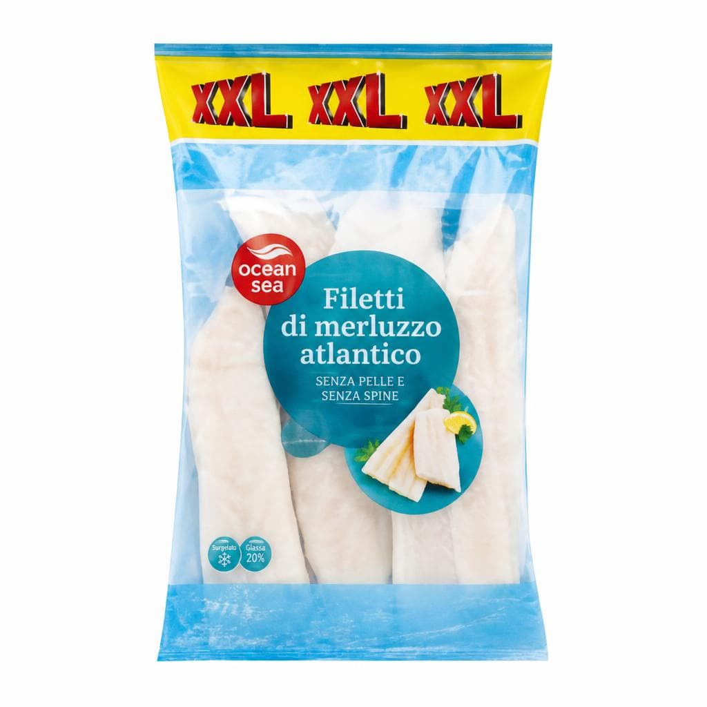 Filetto di merluzzo atlantico 1200 g confezione Ocean Sea in offerta da Lidl