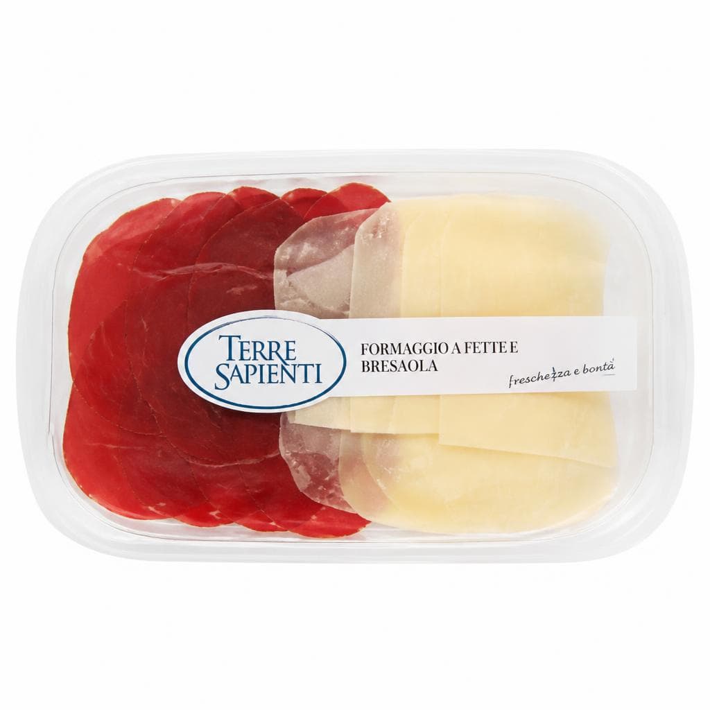 Terre Sapienti Formaggio a Fette e Bresaola Affettati, 120 g – Dpiù