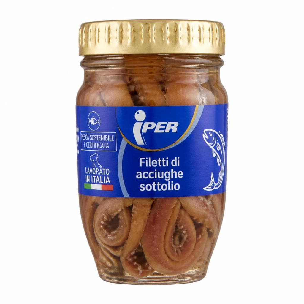 Filetti di acciughe sottolio assortiti, da 58 g a 200 g Iper – Iper La grande i