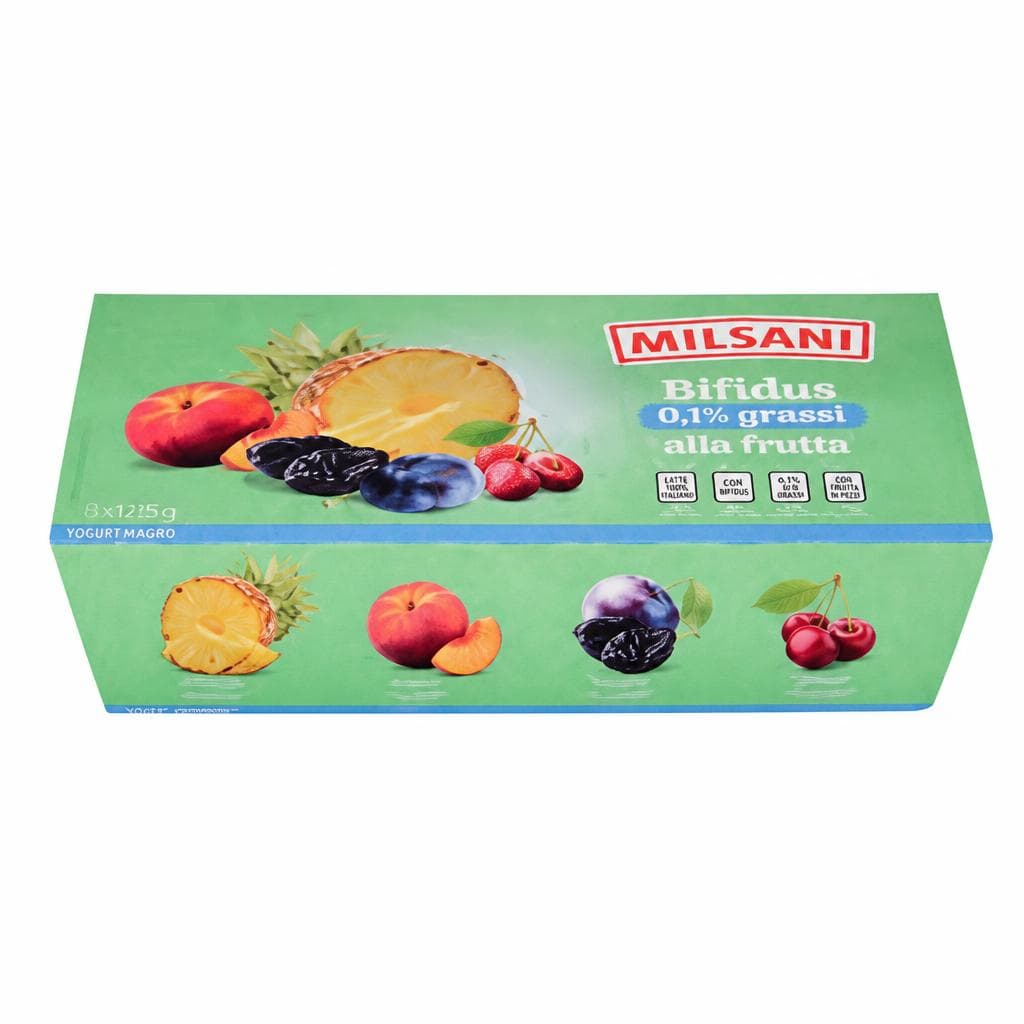 Milsani yogurt alla frutta con bifidus, 8 x 125 g – ALDI