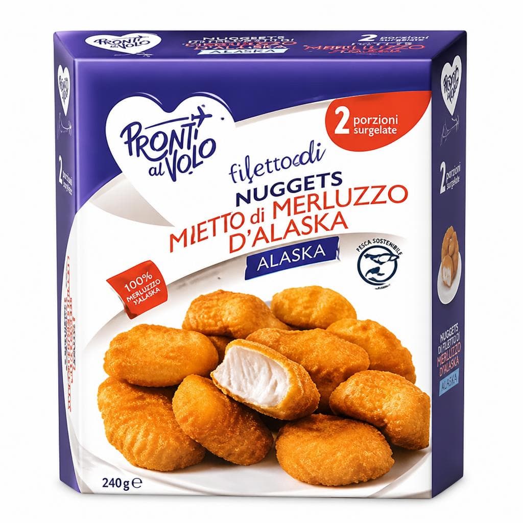 Nuggets Pronti al Volo di filetto di merluzzo d'Alaska, 240 g – MD