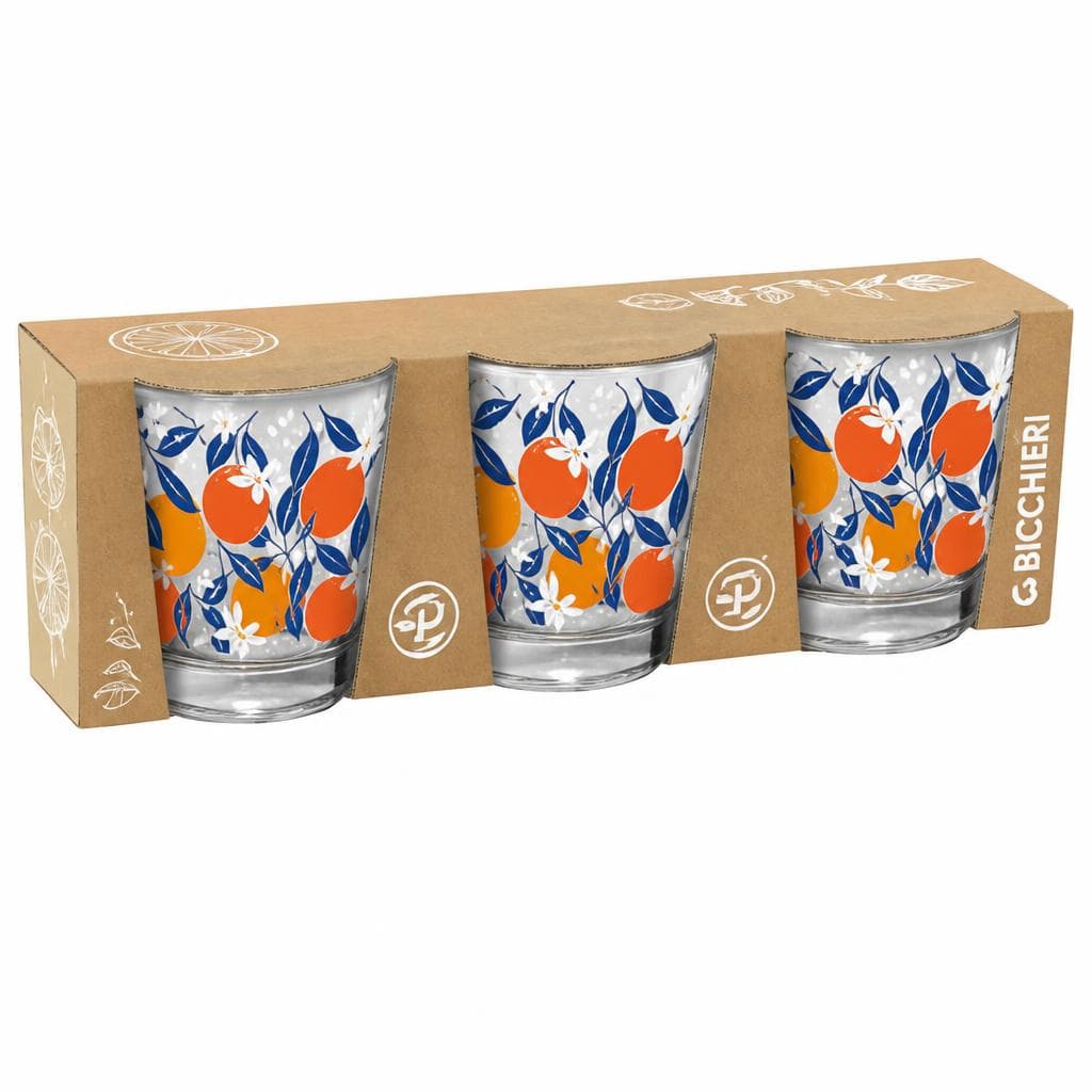 Bicchieri acqua Pop Orange Cerve conf. da 3 in offerta da Bennet