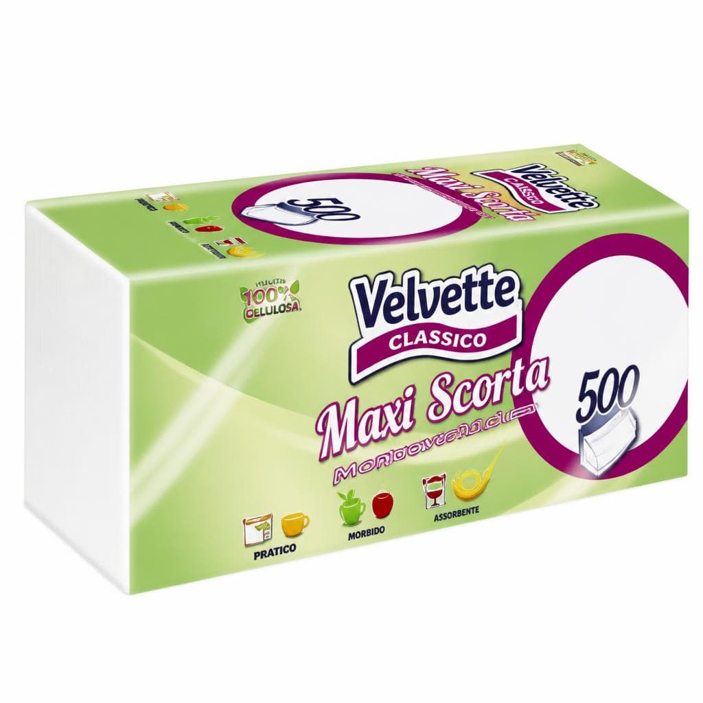 Tovaglioli monovelo, 500 pezzi, 30 x 30 cm Veluette – Iper La grande i
