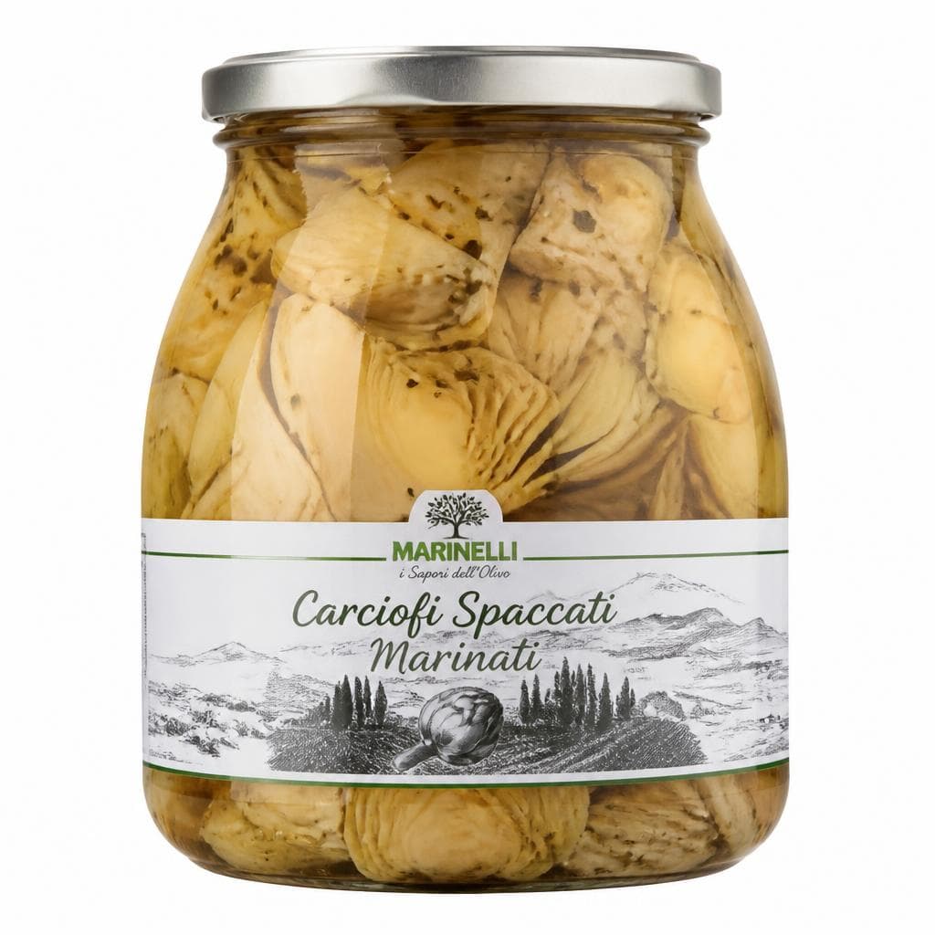 Carciofi spaccati marinati, 950 g, sgocc. 630 g Satos – Panorama
