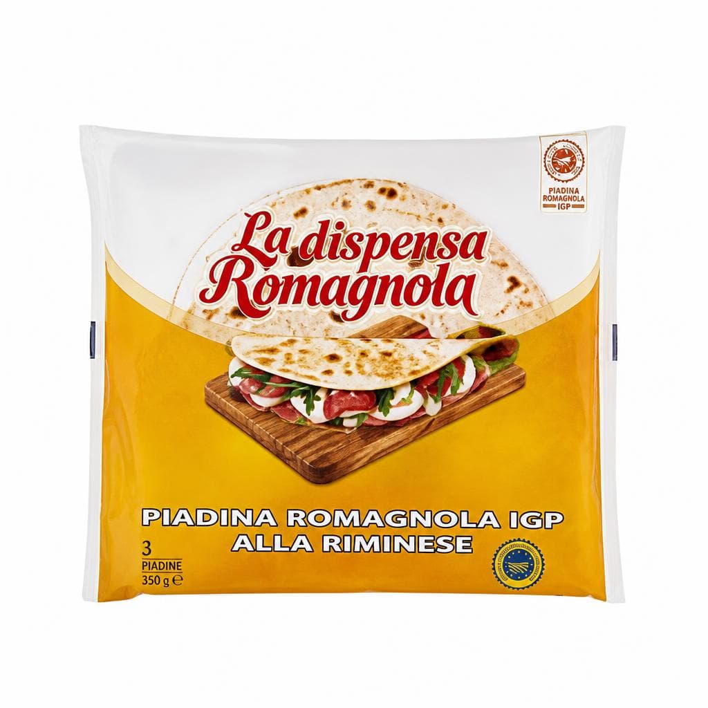 Piadina romagnola IGP alla riminese La Dispensa Romagnola, 3 pezzi, 350 g – Esselunga