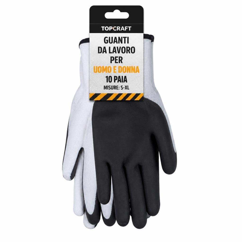 Topcraft guanti da lavoro per uomo e donna, 10 paia – ALDI