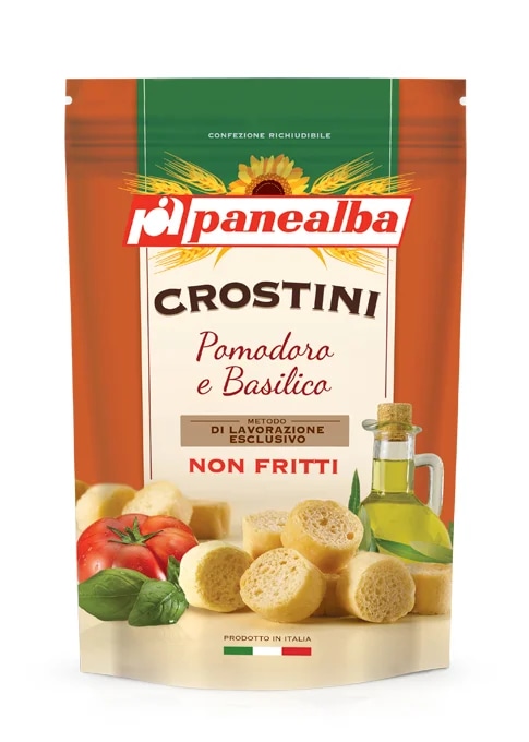 Crostini Pomodoro e Basilico 100 g Panealba in offerta da ALDI