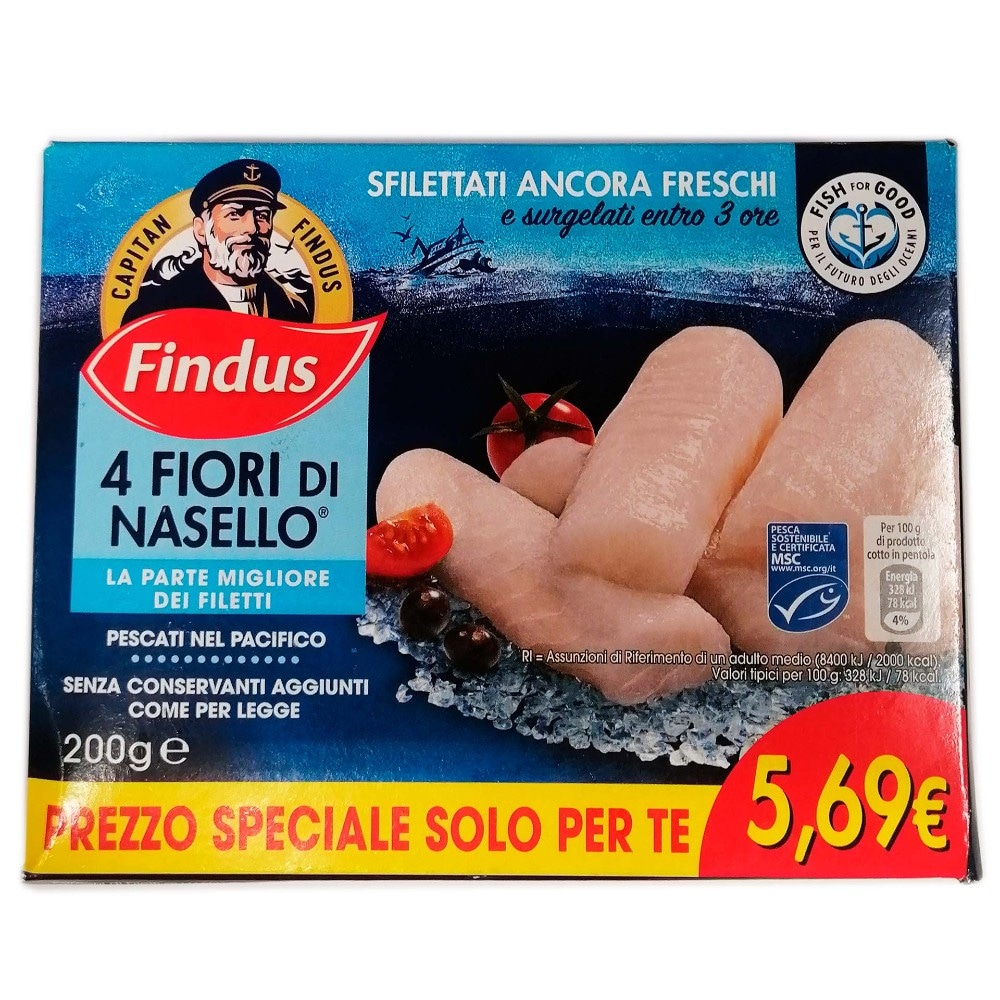 Fior di Nasello 200 g, conf. da 4 pz Findus in offerta da Penny