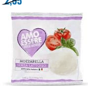 Amo Essere Mozzarella senza lattosio 3 x 100 g in offerta da Eurospin