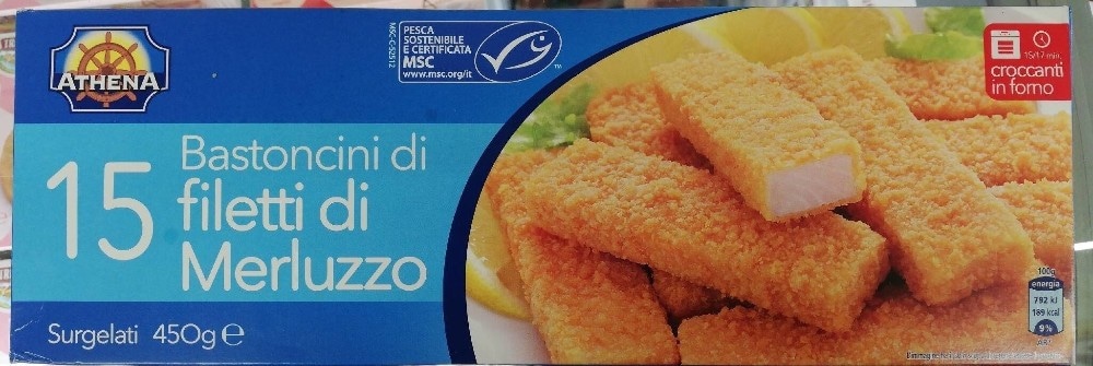 Bastoncini di Filetti di Merluzzo 15 PZ, 450 g Athena - Offerta nel negozio Eurospin