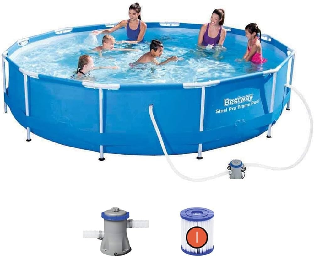 Piscina Steel Pro con Pompa Filtrante Bestway - Offerta nel negozio Happy Casa