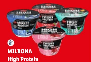 Milbona High Protein yogurt 200 g confezione in offerta da Lidl