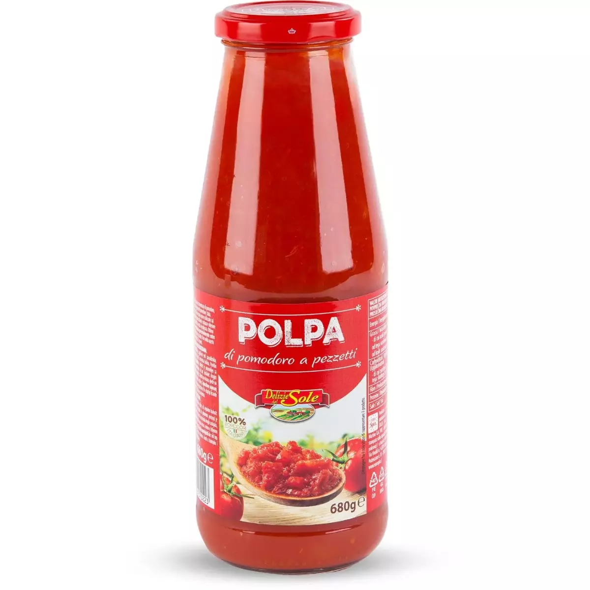 Polpa di pomodoro a pezzetti 680 g in offerta da Eurospin
