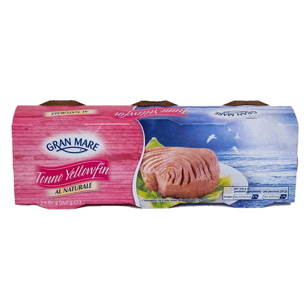 Tonno pinne gialle Gran Mare 3 x 80 g = 240 g in offerta da Penny