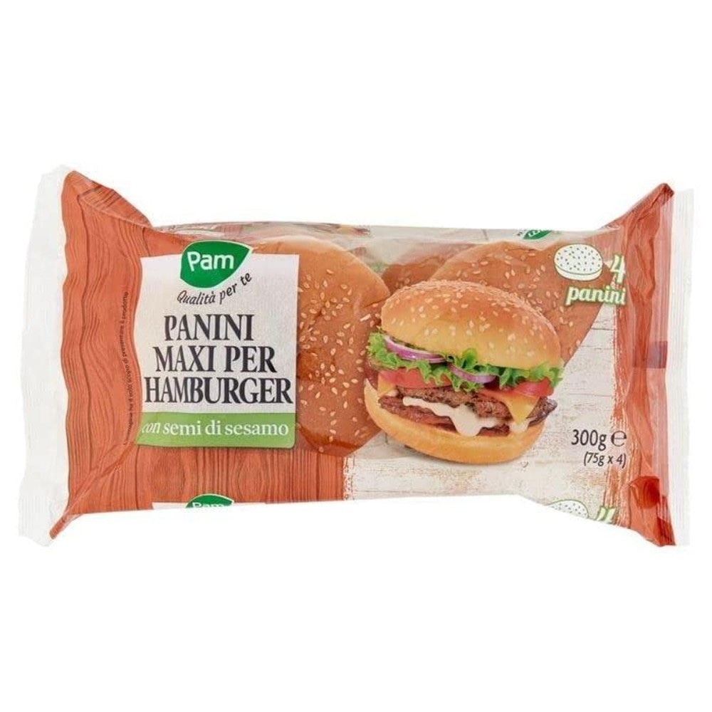 Panini hamburger, maxi panini hamburger o hot dog Pam 300/250 g in offerta da Panorama