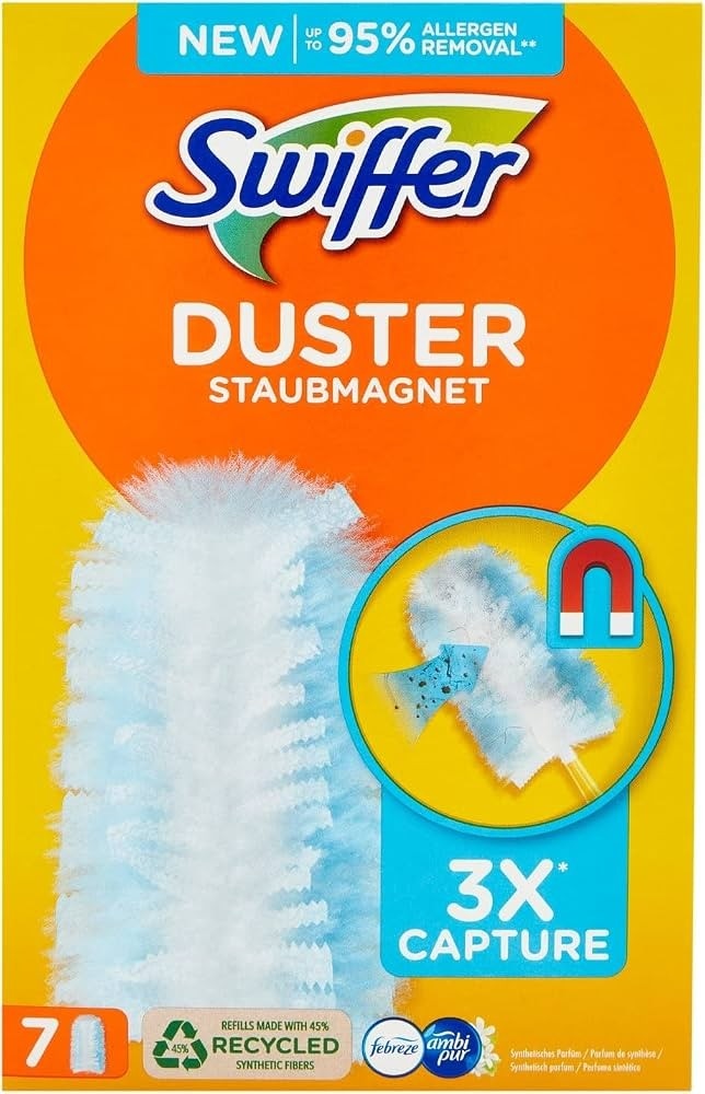 Swiffer Duster Kit + 7 Piumini Cattura Polvere/Piumini Ricarica 9 pezzi in offerta da Maury's