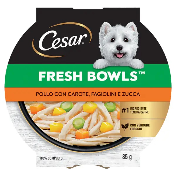 Cesar crocchette per cani o alimento umido Fresh Bowls gusti assortiti 800 g o 85 g in offerta da Iper La grande i