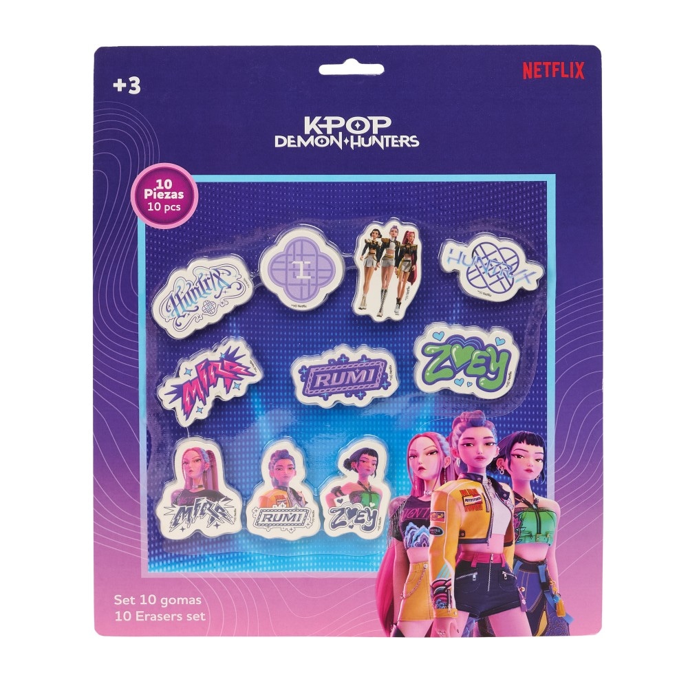 KPOP DEMON HUNTERS set gomme 10 pezzi in offerta da Il Gigante
