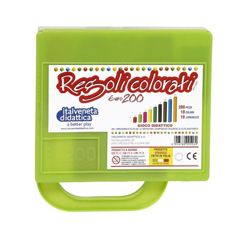 Valigetta regoli colorati 200 pezzi in offerta da Iper La grande i