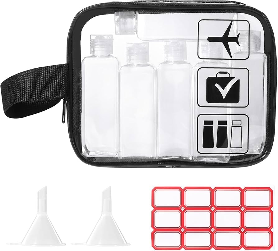Set viaggio con borsetta in PVC - Offerta nel negozio Happy Casa