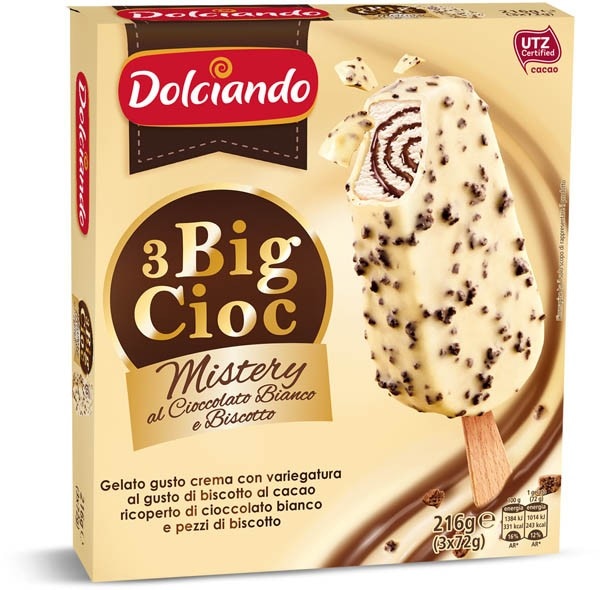 Big Cioc Bianchi con Biscotto/al Pistacchio 3 PZ, 216 g Dolciando in offerta da Eurospin