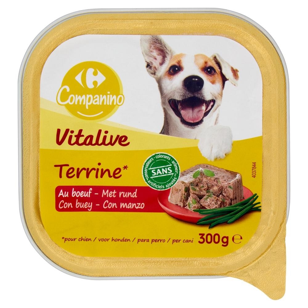 Vaschetta Umido Cani Vitalive Terrine 300 g in offerta da Carrefour