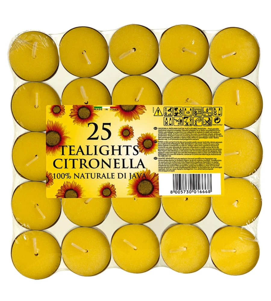 Tealights citronella 25 pz in offerta da Tigota