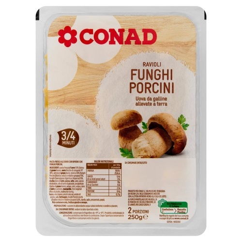 Voglia di Sfoglia Ravioli ai funghi con porcini / Ricotta ed erbette 250 g + 250 g in offerta da Dpiù