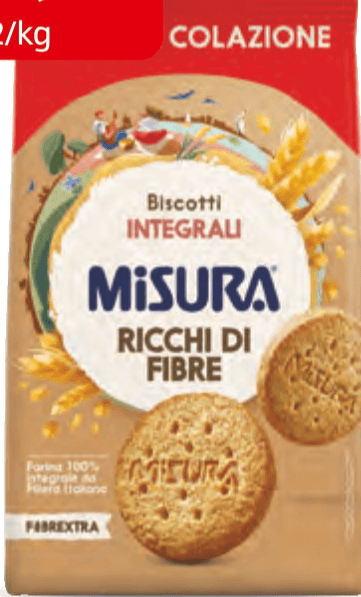 Biscotti integrali 600 g MISURA in offerta da ALDI
